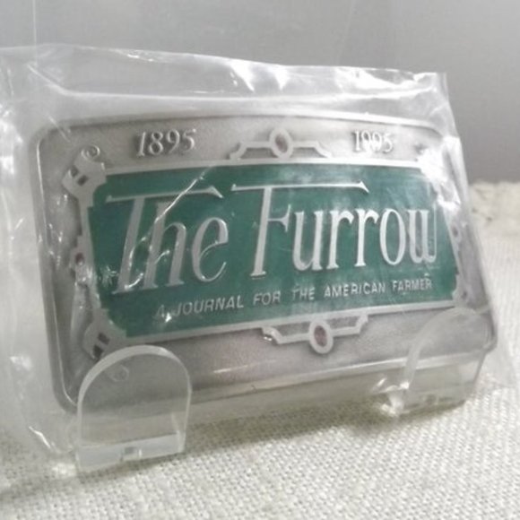John Deere THE FURROW Magazine NOS Belt Buckle - Picture 3 of 9